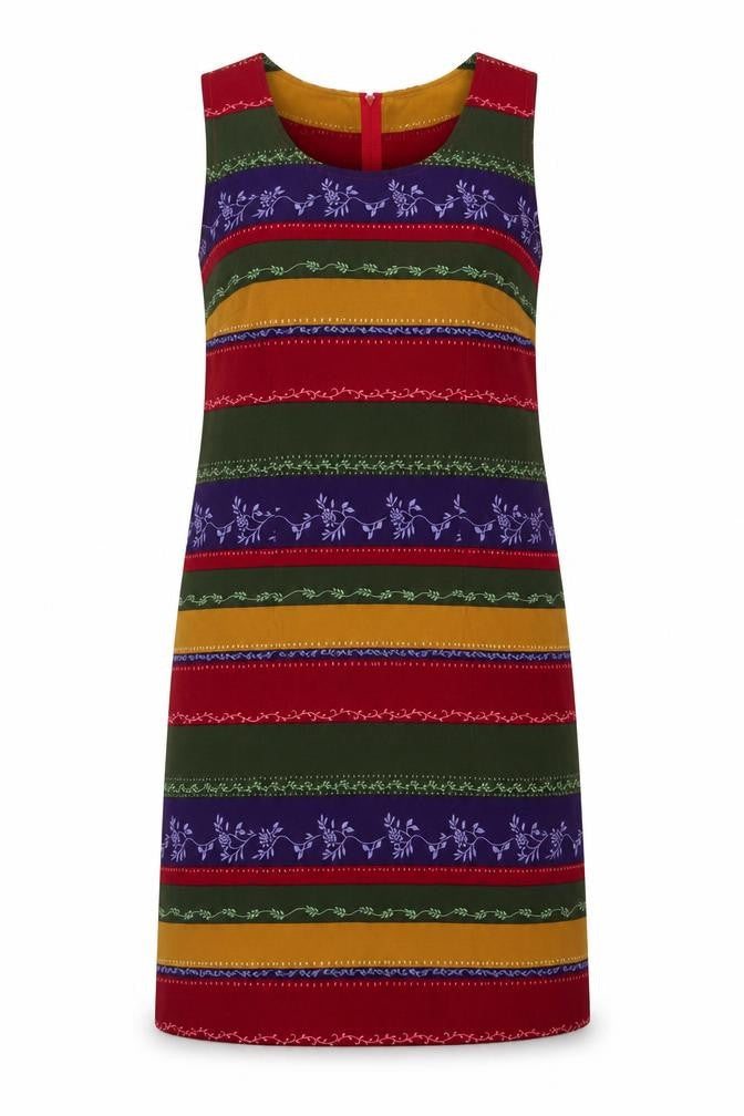 Front view of Kathie Lee Collection Women’s Multicoloured Shift Dress, size UK 10