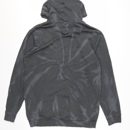 Reebok Men's Black Tie-Dye Pullover Hoodie Size L Sports Style