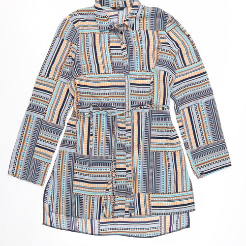 F&F Women’s Multicoloured Geometric Shirt Dress Size 12