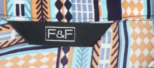 F&F Women’s Multicoloured Geometric Shirt Dress Size 12