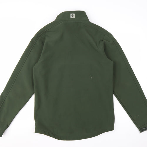 Mountain Warehouse Men's Green Softshell Jacket S Windproof Outdoor