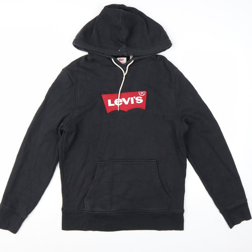 Levi's Men's Black Pullover Hoodie S Graphic Logo Fleece