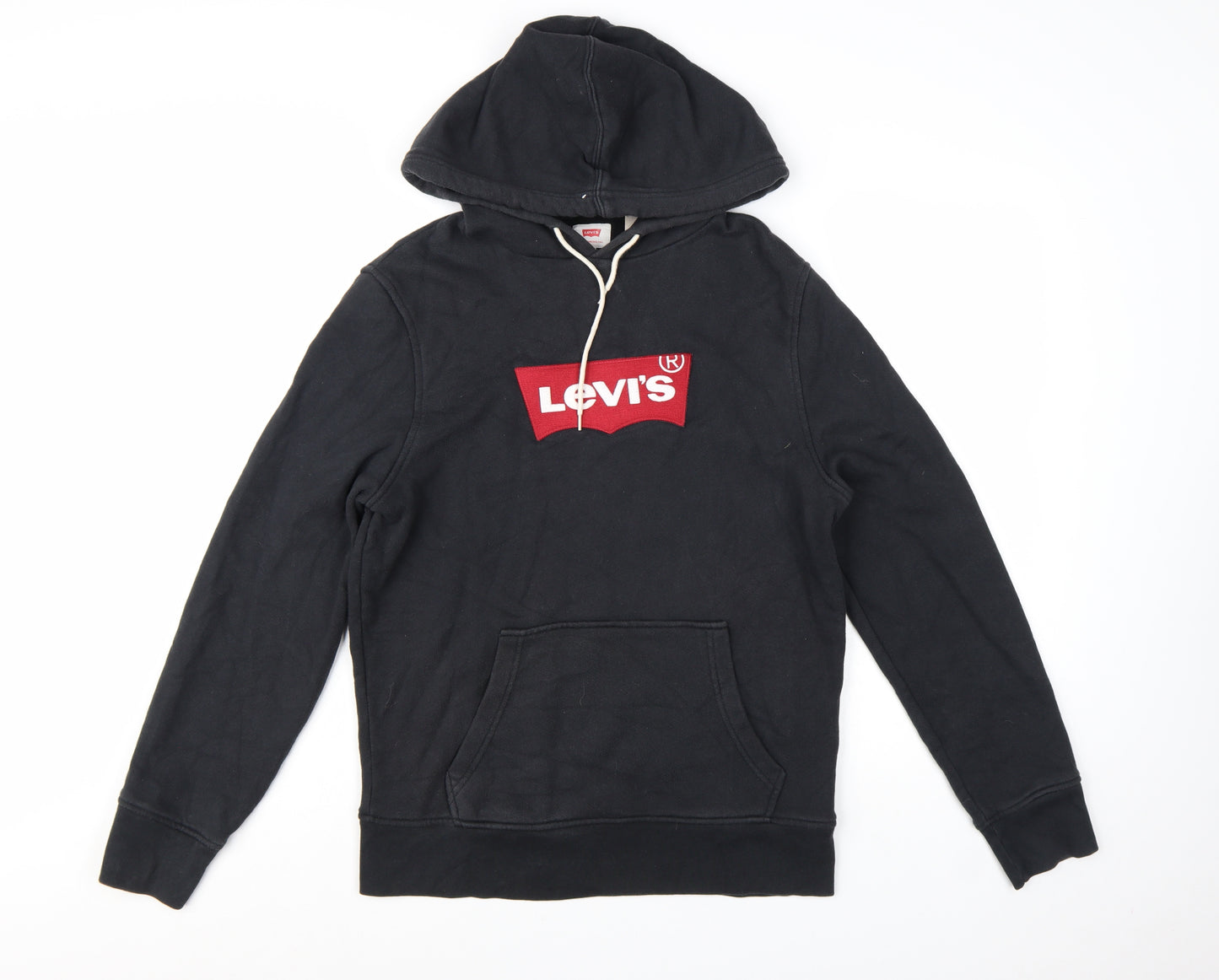 Levi's Men's Black Pullover Hoodie S Graphic Logo Fleece