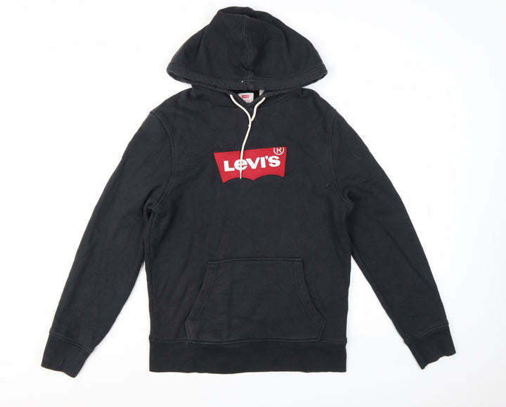 Levi's Men's Black Pullover Hoodie S Graphic Logo Fleece