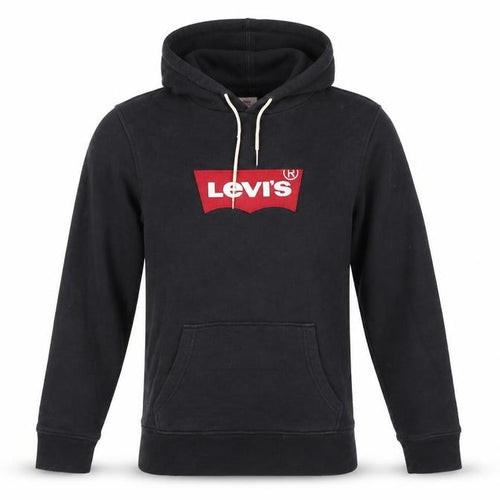 Levi's Men's Black Pullover Hoodie S Graphic Logo Fleece