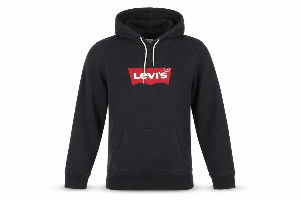Levi's Men's Black Pullover Hoodie S Graphic Logo Fleece
