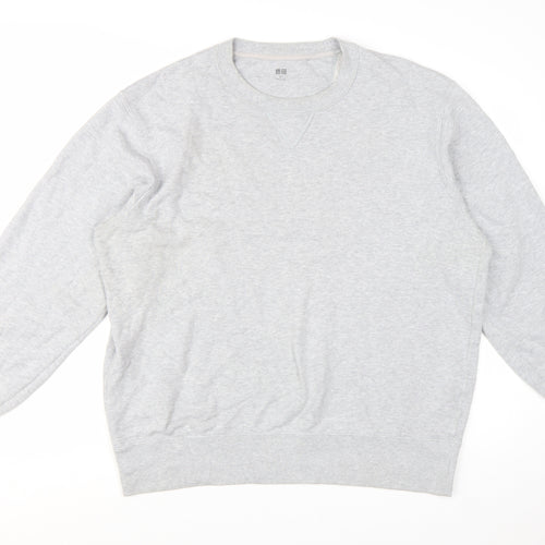 Uniqlo Men's Grey XL Crew Neck Pullover Sweatshirt