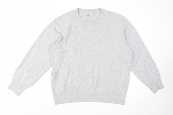 Uniqlo Men's Grey XL Crew Neck Pullover Sweatshirt