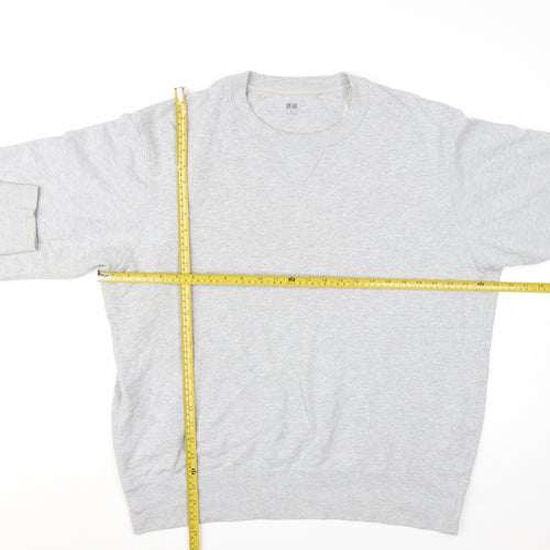Uniqlo Men's Grey XL Crew Neck Pullover Sweatshirt