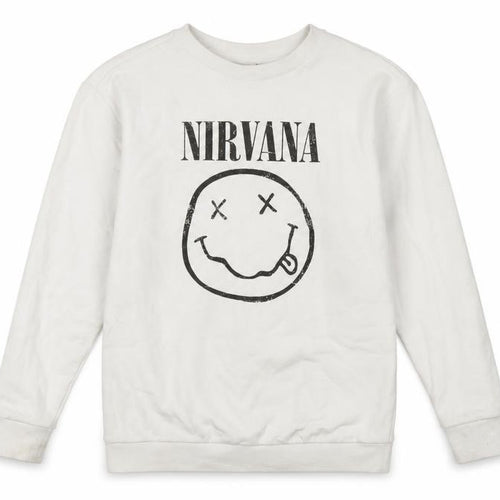 New Look Girls White Nirvana Graphic Pullover Sweatshirt 10-11 Years