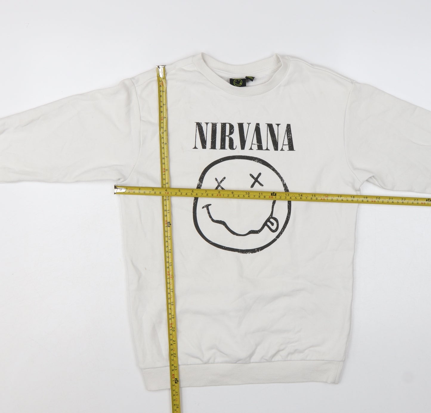 New Look Girls White Nirvana Graphic Pullover Sweatshirt 10-11 Years