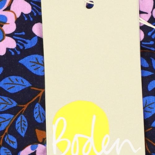 Boden Women’s Blue Floral Fit & Flare Dress UK 10P Knee Length Viscose