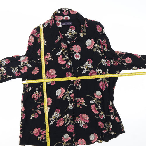 Marks and Spencer Women’s Black Floral Long Sleeve Tunic Blouse Size 22