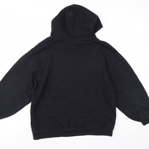 ZARA Girls Black Stranger Things Pullover Hoodie 13-14 Years Fleece Lined