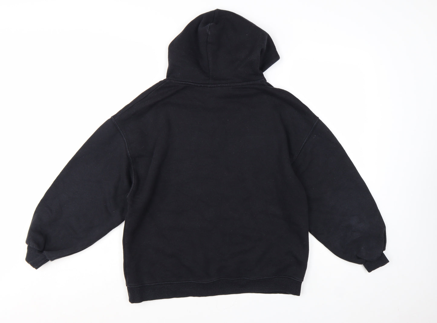 ZARA Girls Black Stranger Things Pullover Hoodie 13-14 Years Fleece Lined