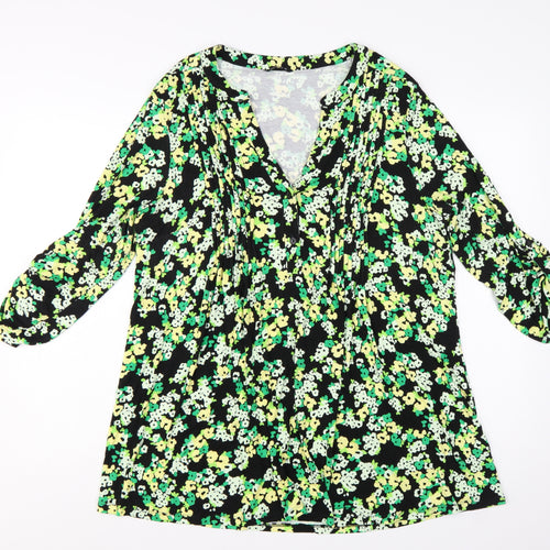 Roman Women’s Multicoloured Floral Shift Dress Size 18 Viscose Knee Length