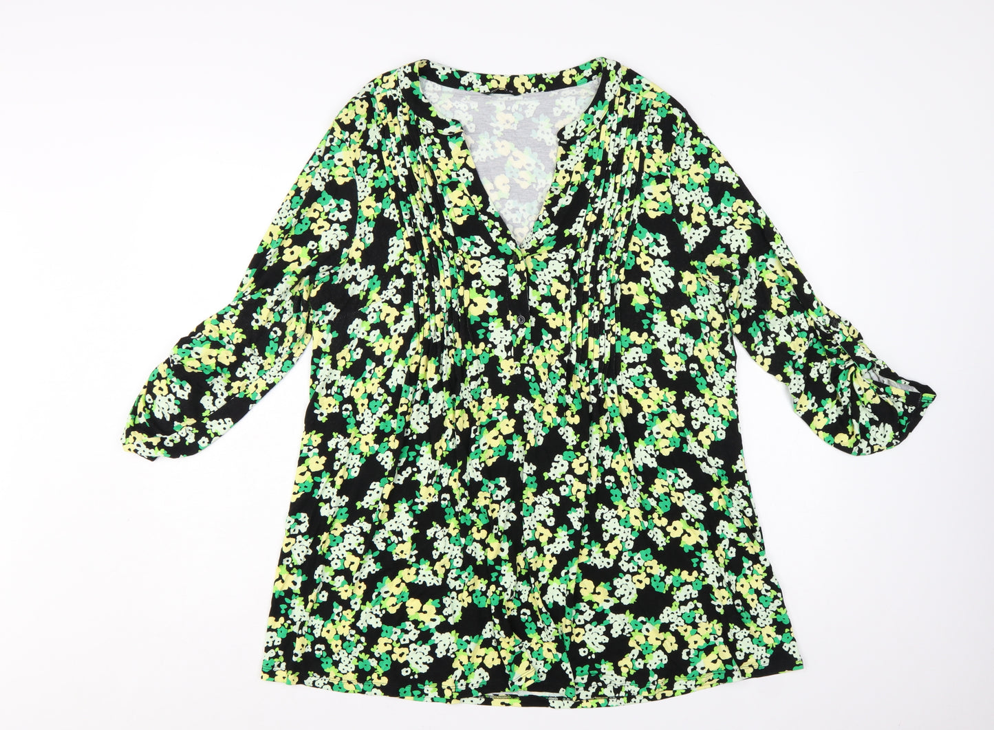 Roman Women’s Multicoloured Floral Shift Dress Size 18 Viscose Knee Length