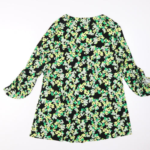 Roman Women’s Multicoloured Floral Shift Dress Size 18 Viscose Knee Length