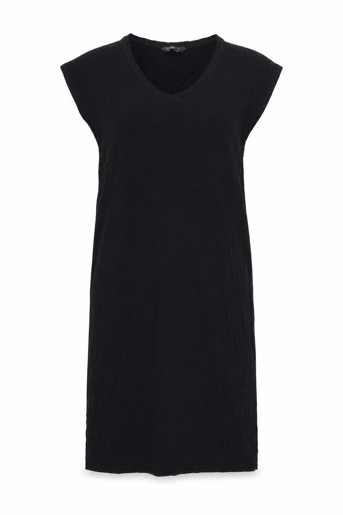 Front view of Marks & Spencer Women’s Black Viscose Shift Dress, size UK 10