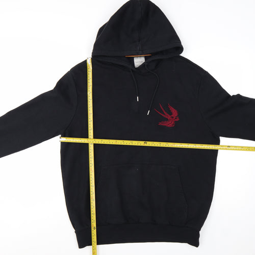 Paul Smith Men's Black Large Pullover Hoodie with Embroidered Tiger