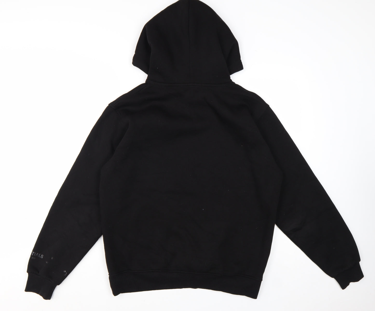 Fear of God Essentials Black Men's Pullover Hoodie Size M Relaxed Fit