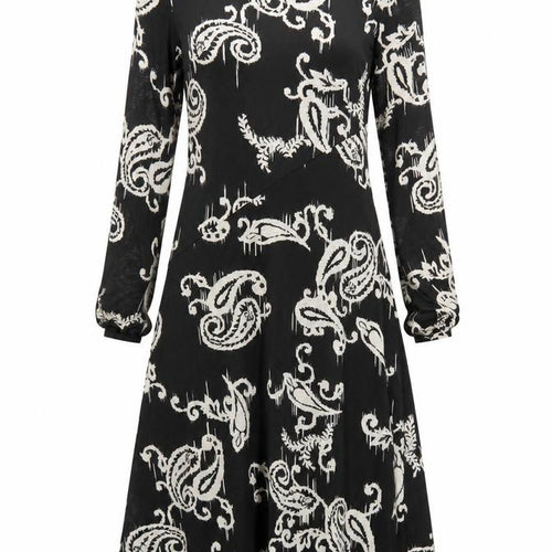 Marks and Spencer Women's Black Paisley A-Line Dress Size 10