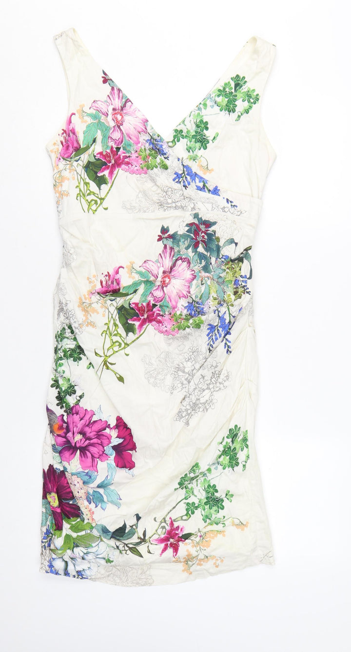 Phase Eight Women's Multicoloured Floral Sheath Dress Size 12