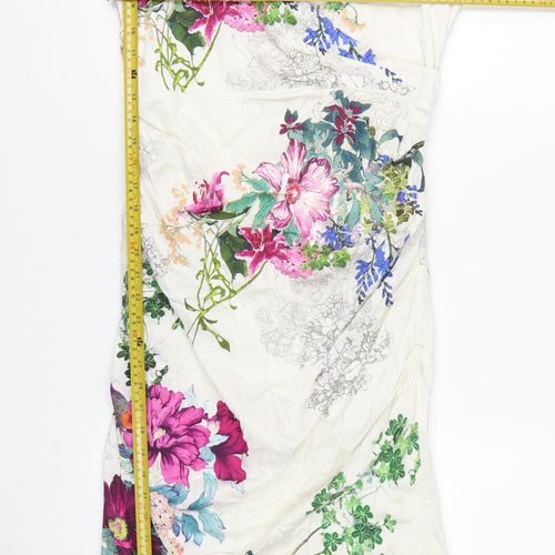 Phase Eight Women's Multicoloured Floral Sheath Dress Size 12