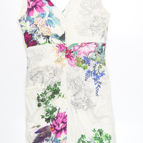 Phase Eight Women's Multicoloured Floral Sheath Dress Size 12