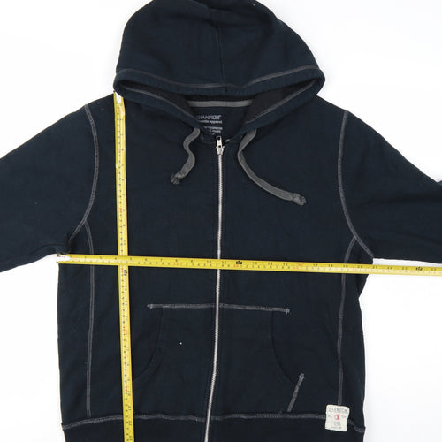 Champion Mens Black Full Zip Hoodie Size L Regular Fit