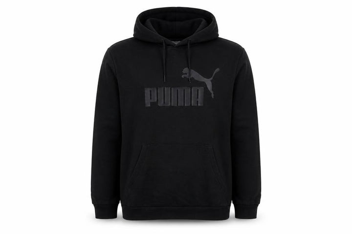 Puma Women's Black Pullover Hoodie L Cotton Blend Logo Sweatshirt