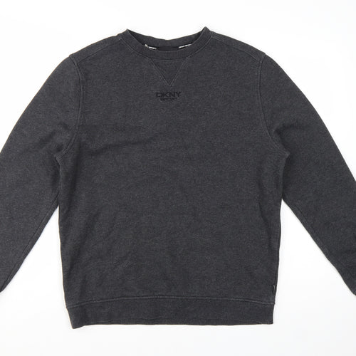 DKNY Men's Grey Crew Neck Pullover Sweatshirt Size M