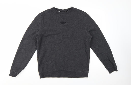 DKNY Men's Grey Crew Neck Pullover Sweatshirt Size M