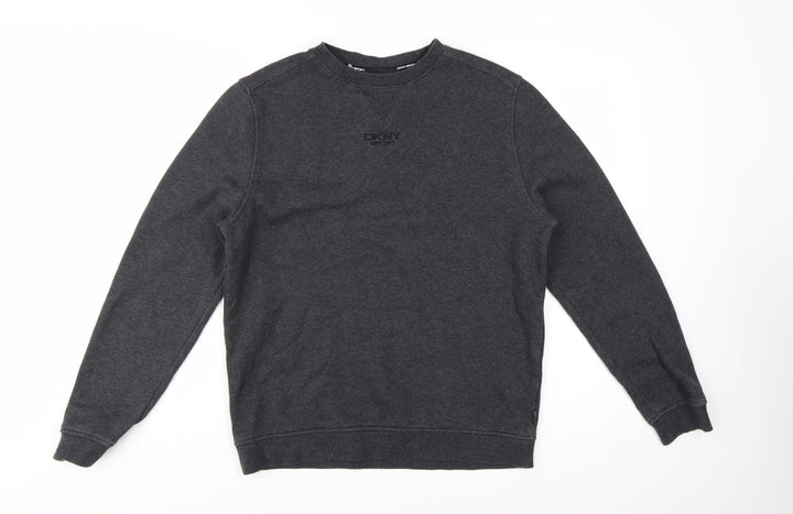 DKNY Men's Grey Crew Neck Pullover Sweatshirt Size M