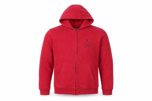 Quiksilver Teens Red Full Zip Hoodie Graphic Skull 16 Regular Fit