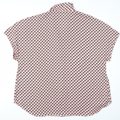 Marks and Spencer Women's Multicoloured Geometric Collared Blouse Size 20