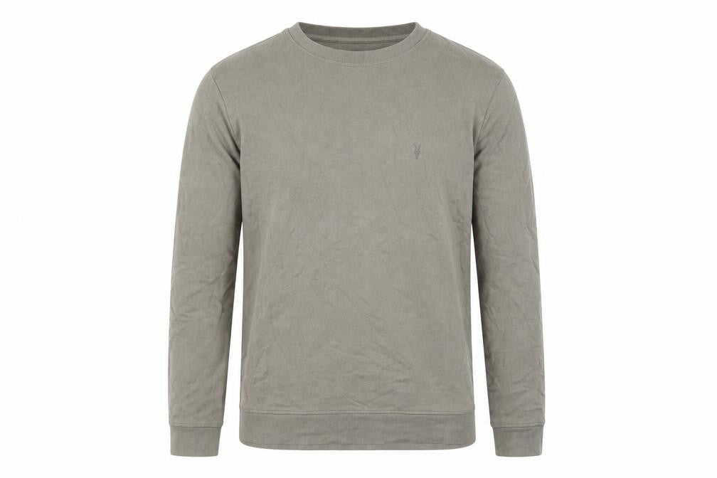 AllSaints Men's Grey Cotton Crew Neck Sweatshirt Medium
