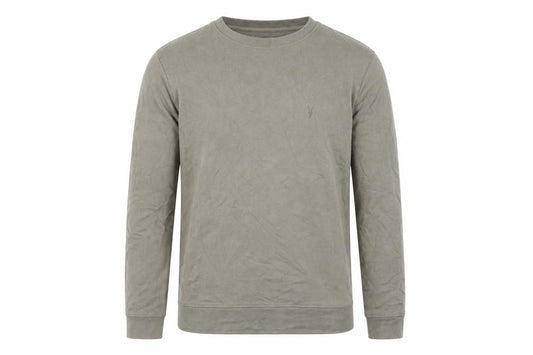 AllSaints Men's Grey Cotton Crew Neck Sweatshirt Medium