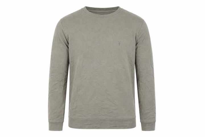 AllSaints Men's Grey Cotton Crew Neck Sweatshirt Medium
