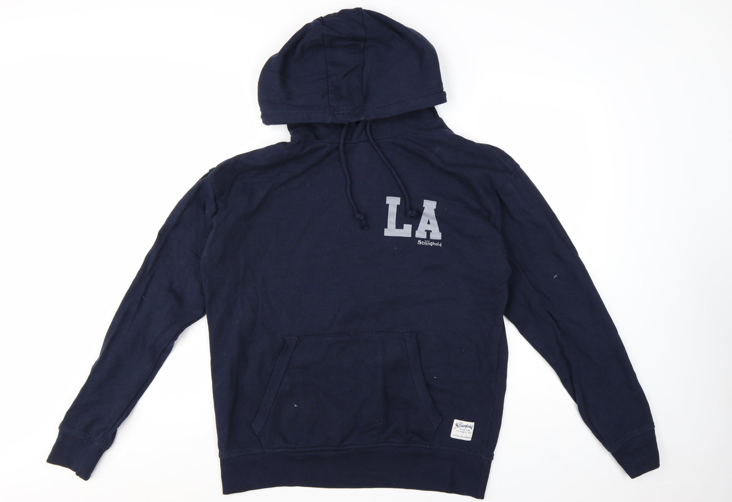 The Stronghold Men's Blue LA Pullover Hoodie Size M Graphic Fleece
