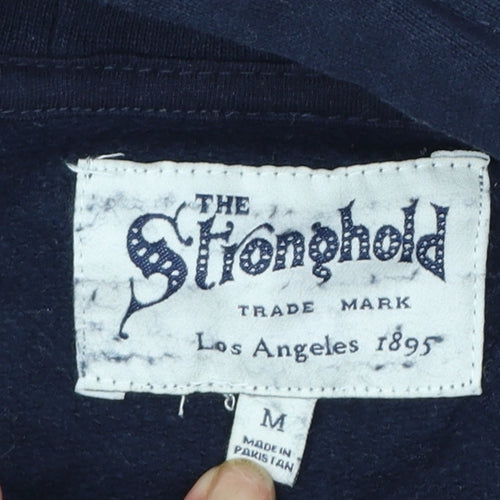 The Stronghold Men's Blue LA Pullover Hoodie Size M Graphic Fleece