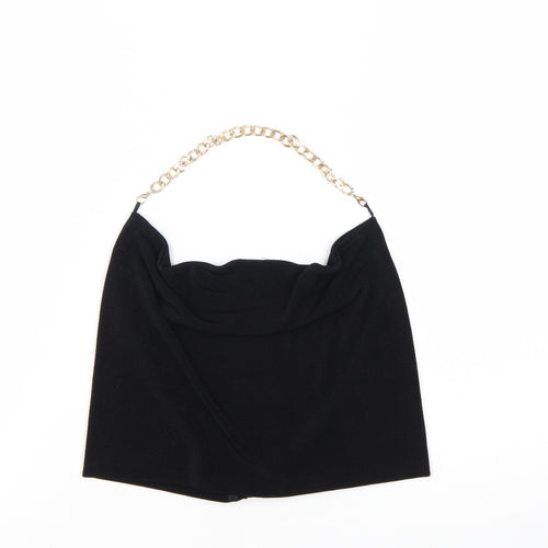 ASOS DESIGN Women's Black Cowl Neck Chain Strap Camisole Top Size 8