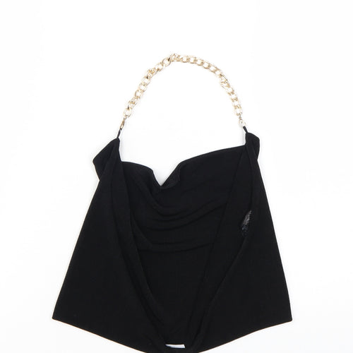 ASOS DESIGN Women's Black Cowl Neck Chain Strap Camisole Top Size 8