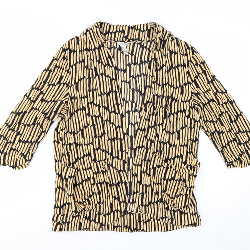 I Love H81 Women's Beige Geometric Tunic Blouse Size L