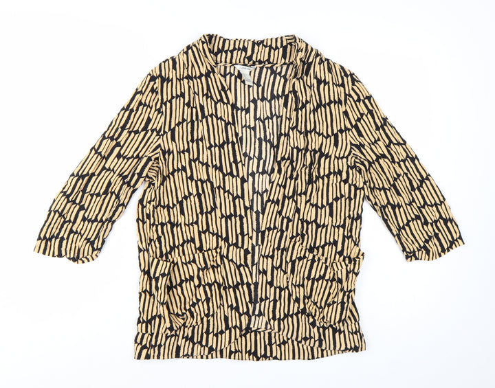 I Love H81 Women's Beige Geometric Tunic Blouse Size L
