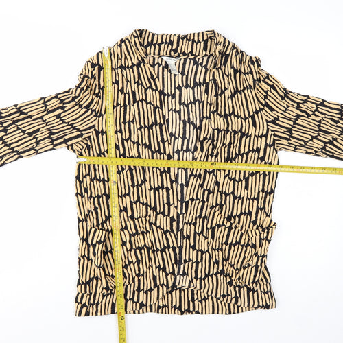 I Love H81 Women's Beige Geometric Tunic Blouse Size L