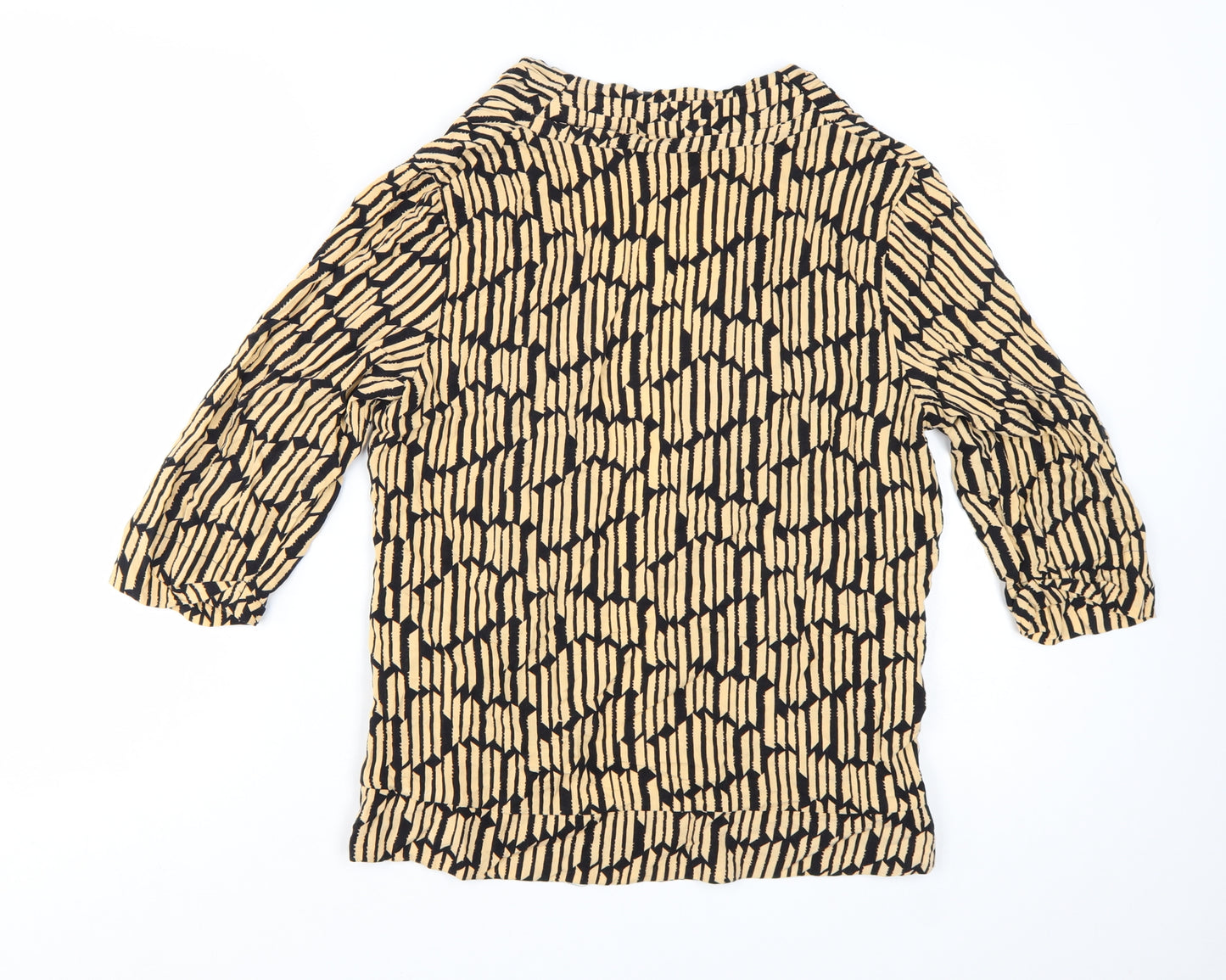I Love H81 Women's Beige Geometric Tunic Blouse Size L