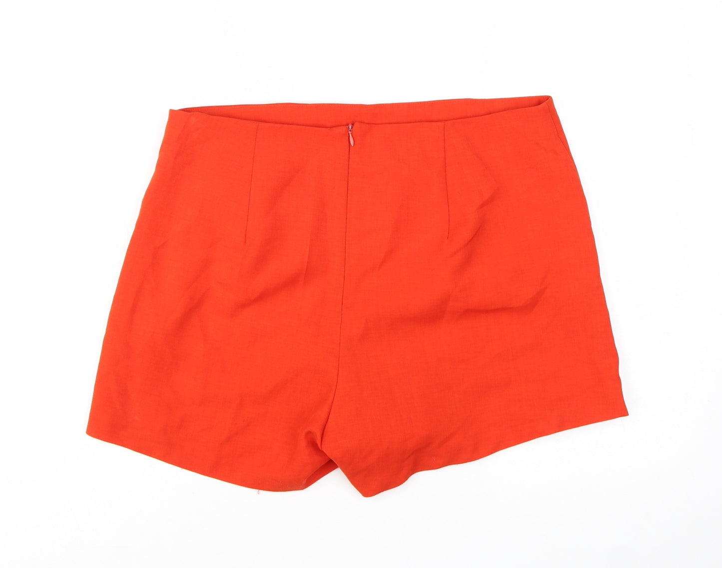 Bershka Women’s Red Wrap Skort Short Summer Polyester XL