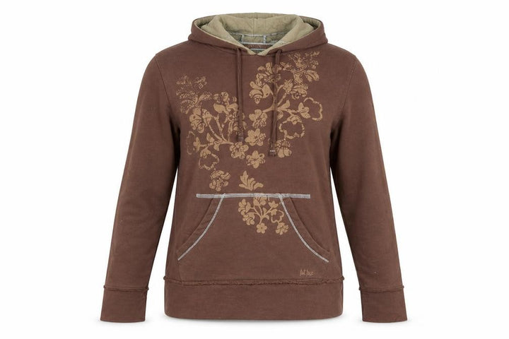 FatFace Womens Brown Floral Pullover Hoodie Size 10 Cotton Blend