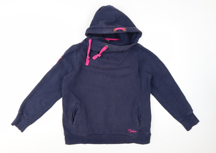 Rydale Equestrian Navy Hoodie Women M Pullover Cotton Blend